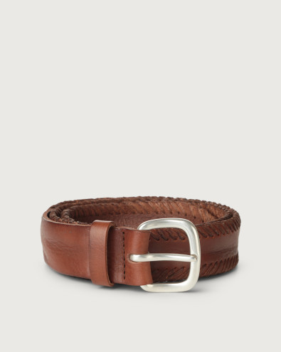 Masculine leather belt