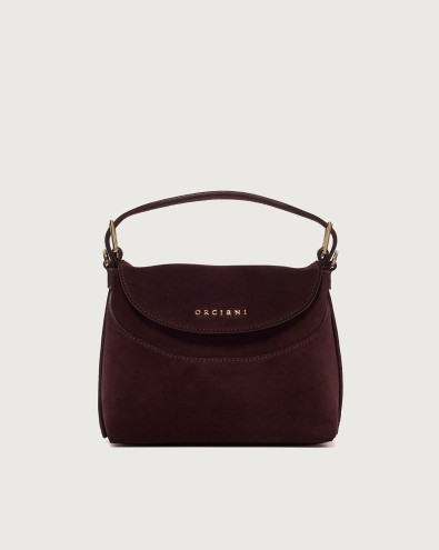 Nana Peach Small suede leather handbag with strap