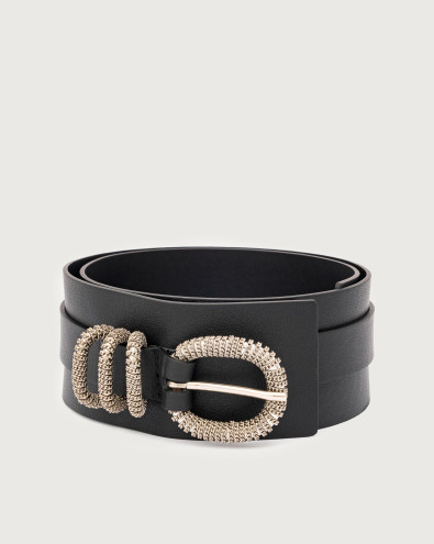 Nappa Chain leather bustier belt 5,5 cm