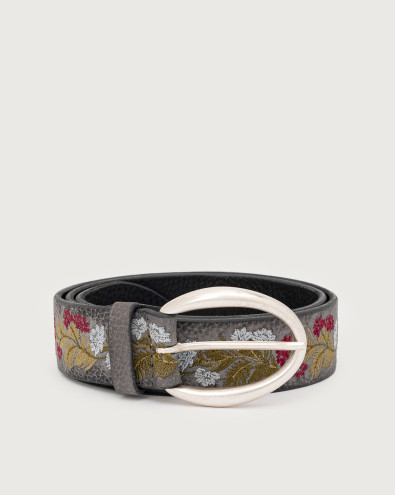 Nabucco Palm nubuck leather belt 3,5 cm