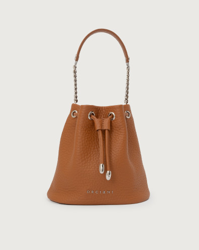 Nest Soft grained leather mini bucket bag