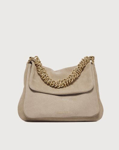 Diana Nabucco Small nubuck leather shoulder bag