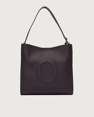 Her-O Soft Midi grained leather shoulder bag with strap