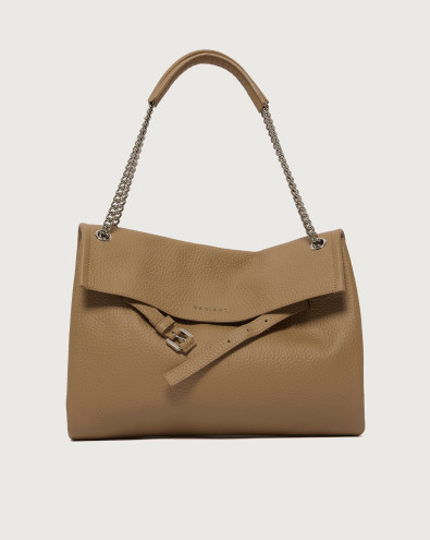 Venus Soft Midi grained leather shoulder bag