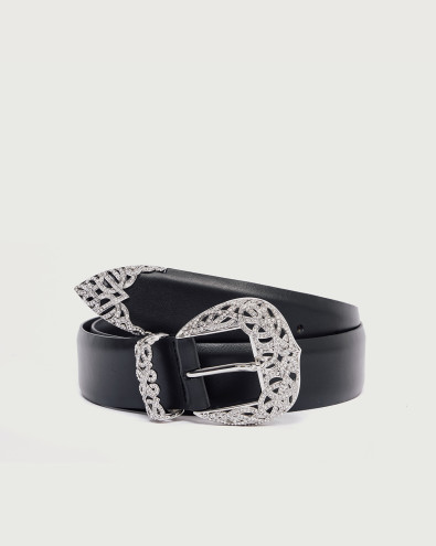Alba trittico leather belt 3,5 cm