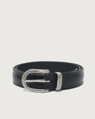 Bull Soft leather belt with studs 3,5 cm