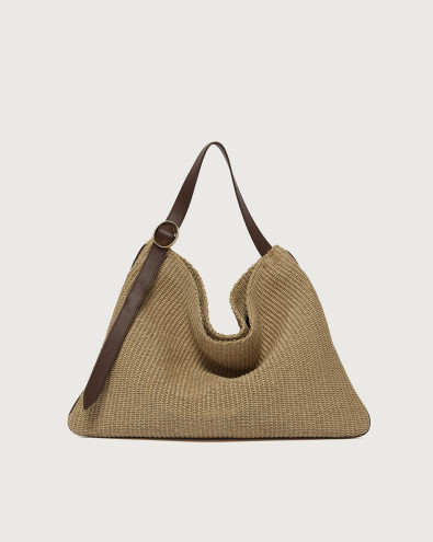 Todo Zanzibar Small fabric and leather shoulder bag