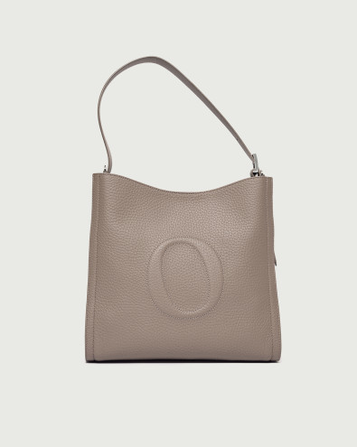 Her-O Soft Midi grained leather shoulder bag with strap