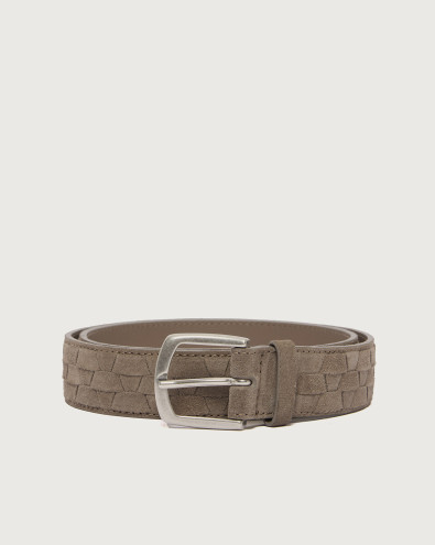 Amalfi Woven suede leather belt 3,5 cm