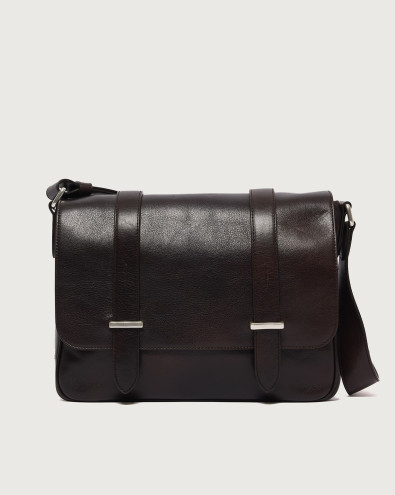 Jones Lagoon Small leather messenger bag
