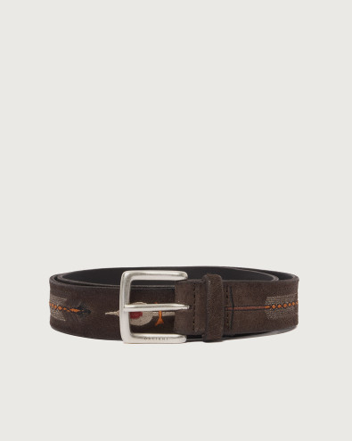 Hunting Cherokee suede leather belt 3,5 cm