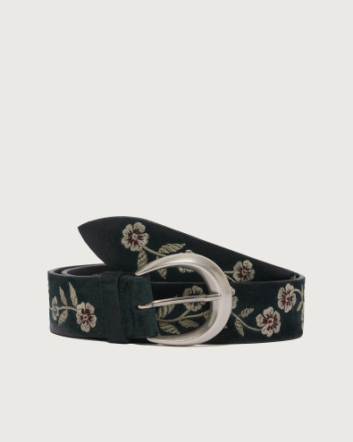 Peach Ramage suede leather belt 3,5 cm