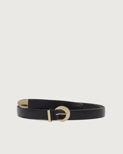 Bull Soft B long tip leather belt 1,5 cm