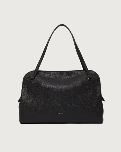 Lido Soft Midi grained leather shoulder bag