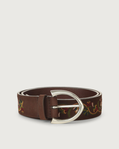 Long Beach Persian nubuck leather belt 3,5 cm