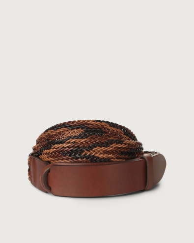 Plug leather Nobuckle belt