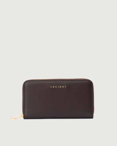 Zip around Nappa leather wallet