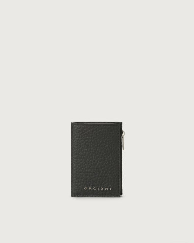 Bifold zipper Soft leather wallet