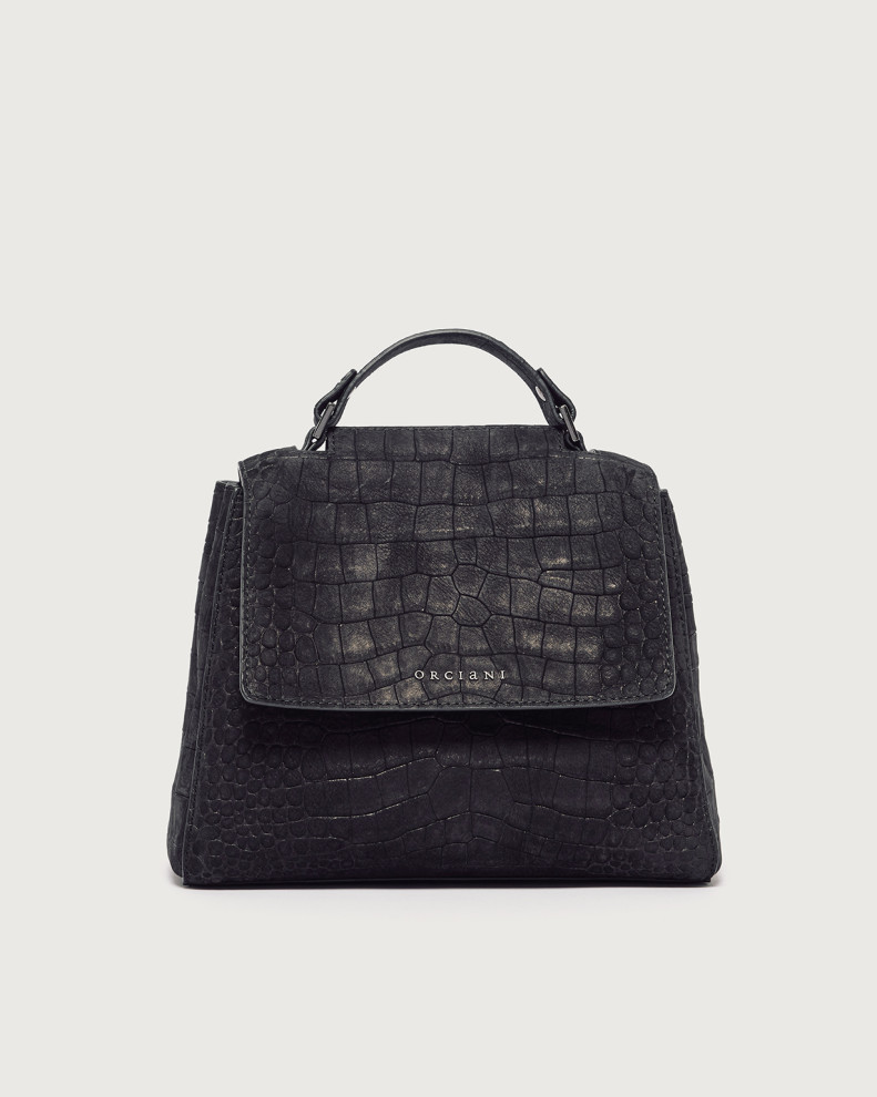 Sveva Cocco Nabuk Small leather handbag with strap