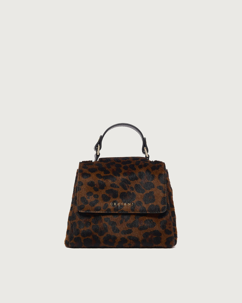 Sveva Leo Mini pony hair leather handbag