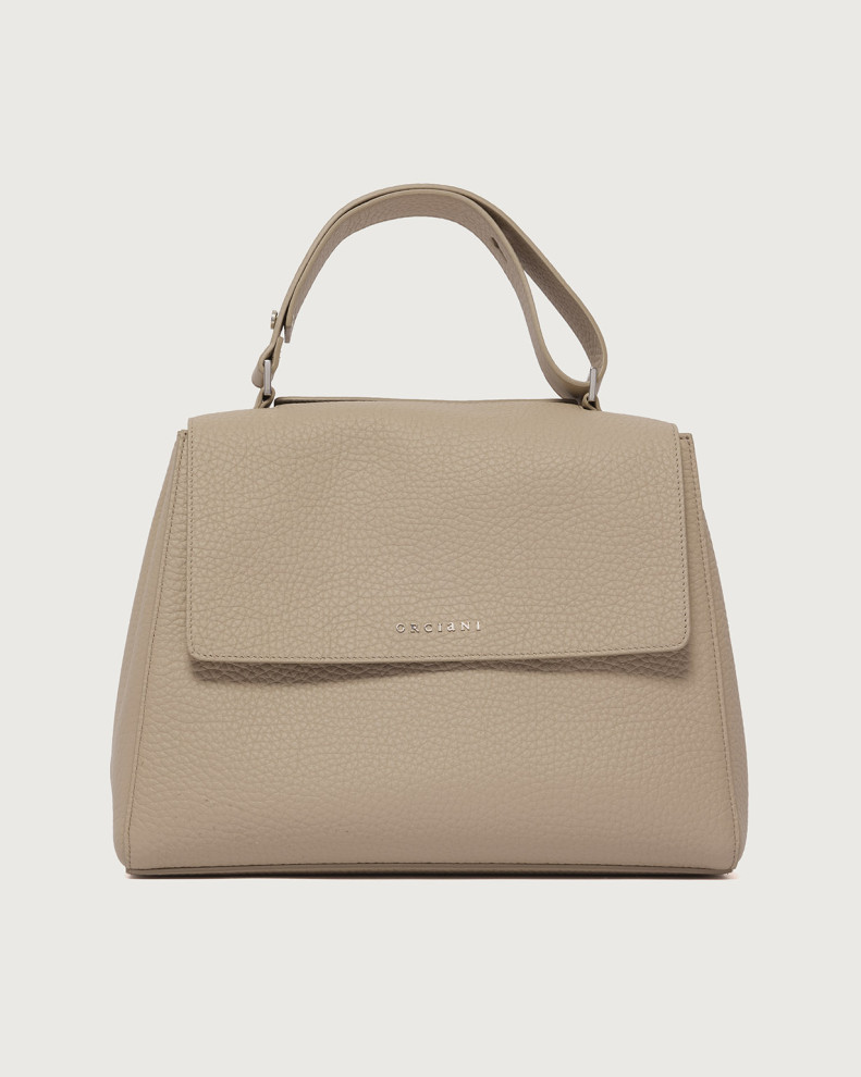 Sveva Soft Midi leather shoulder bag with shoulder strap