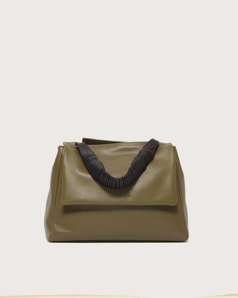 Sveva Jungle Midi leather shoulder bag with strap