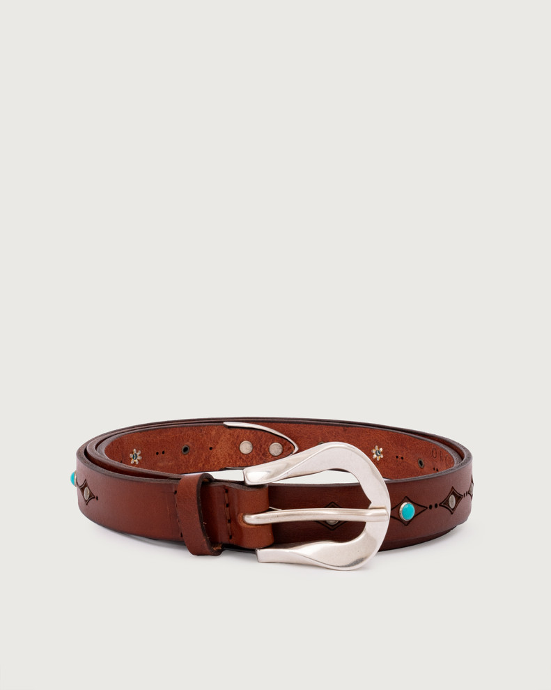 Bull Soft long tip leather belt 2 cm