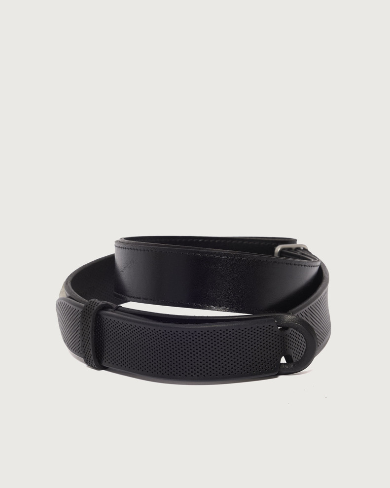 Bull Soft laser-cut leather Nobuckle belt
