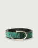 Diamond pyhton leather belt 3 cm