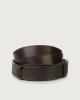 Dive Holes leather Nobuckle belt