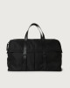 Eco-logic regenerated nylon and leather holdall