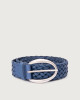Masculine braided leather belt 3,5 cm