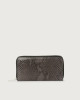 Diamond large python leather wallet with zip