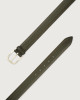 Orciani Micron Deep leather belt Leather Olive Green