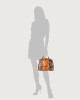 Orciani Sveva Naponos small python leather handbag with strap Python Leather Orange