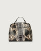 Orciani Sveva Naponos small python leather handbag with strap Python Leather Grey