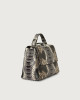 Orciani Sveva Naponos small python leather handbag with strap Python Leather Grey