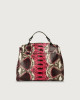 Orciani Sveva Naponos small python leather handbag with strap Python Leather Pink