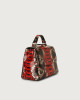 Orciani Sveva Naponos small python leather handbag with strap Python Leather Red