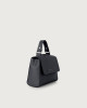 Orciani Sveva Soft mini leather handbag with strap Grained leather, Leather Navy