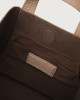 Orciani Fan Soft small leather handbag Leather Taupe