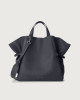 Orciani Fan Soft large leather handbag Leather Navy