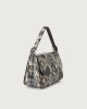 Orciani Soho Naponos python leather baguette bag with strap Python Leather Grey