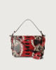 Orciani Soho Naponos python leather baguette bag with strap Python Leather Red