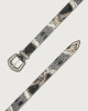 Orciani Naponos western details python leather belt Python Leather Grey