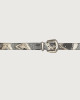 Orciani Naponos western details python leather belt Python Leather Grey