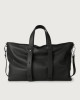 Orciani Micron leather weekender bag with strap Leather Black