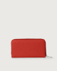 Orciani Zip around Soft large leather wallet Grained leather Marlboro red