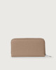 Orciani Zip around Soft leather wallet with RFID protection Grained leather Taupe