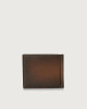 Orciani Micron Deep leather wallet with money clip and RFID protection Leather Brown